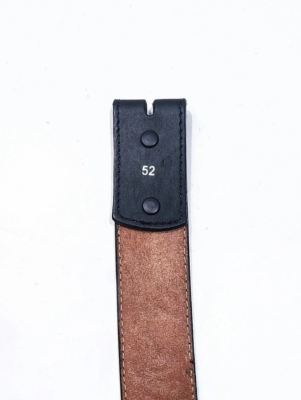 Double S Belt Collection Genuine Leather Black Tooled Western Belt Strap Size 52